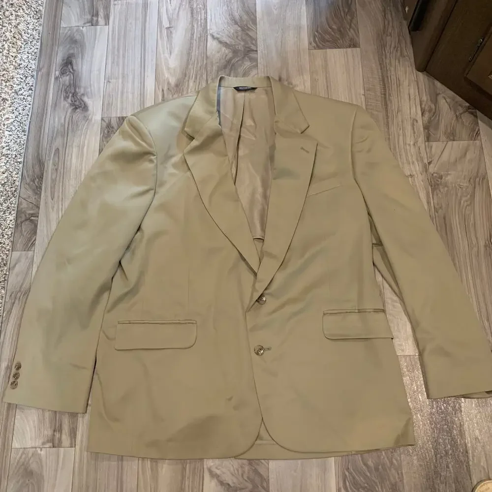 Orvis‎ Men’s 46L Tan 2 Button Blazer Made in the USA